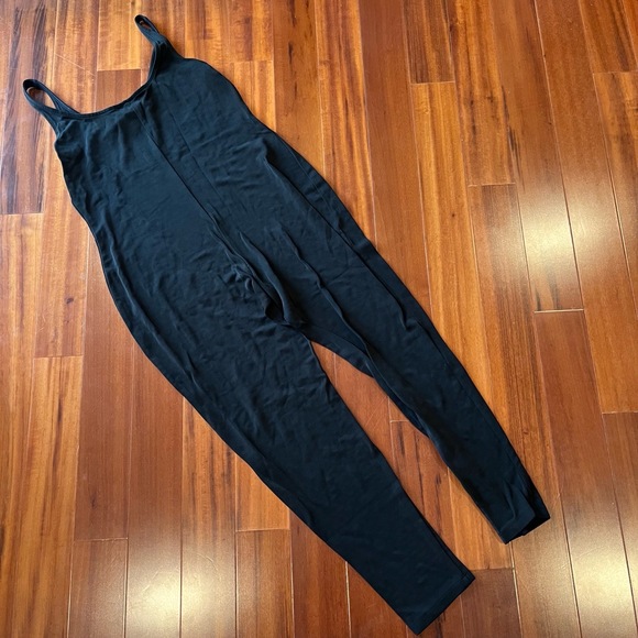 Vintage Cache Black Bodysuit Jumpsuit One Piece Full Length Spandex Size Large - Picture 4 of 8